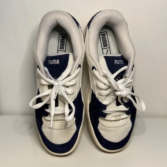 Puma 180 Vapor Grey Navy Sneakers Size M10/W11.5 Y2K Skate Style - Picture 5 of 13